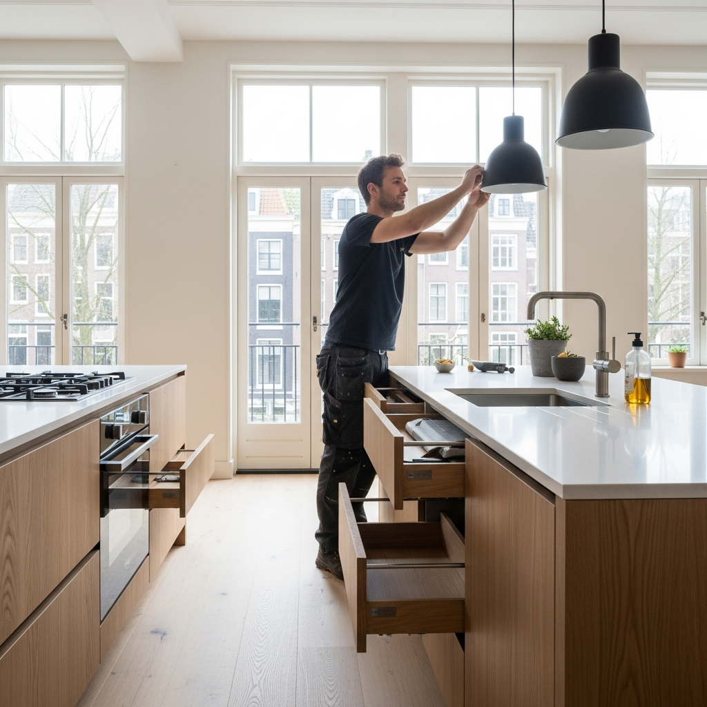 Custom kitchen cabinets, Amsterdam