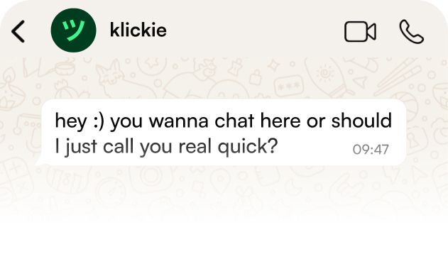 A quick chat on WhatsApp